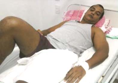 Vítima de acidente de trabalho, policial de Alagoas agoniza a 9 dias à espera de cirurgia
