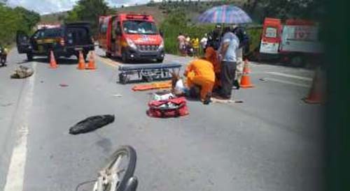 Homem e duas crianças ficam feridos em colisão na BR-104