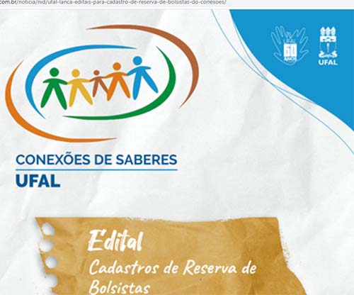 Ufal lança editais para cadastro de reserva de bolsistas do Conexões
