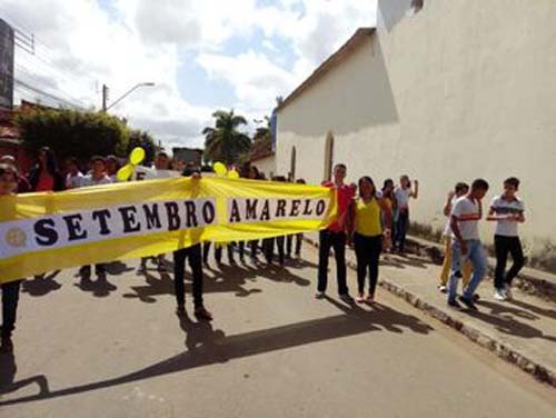Escolas de Craíbas realizam ação relacionada ao movimento Setembro Amarelo