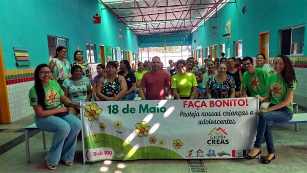 Creas mobilizou comunidade escolar nas ações do 18 de Maio em Joaquim Gomes