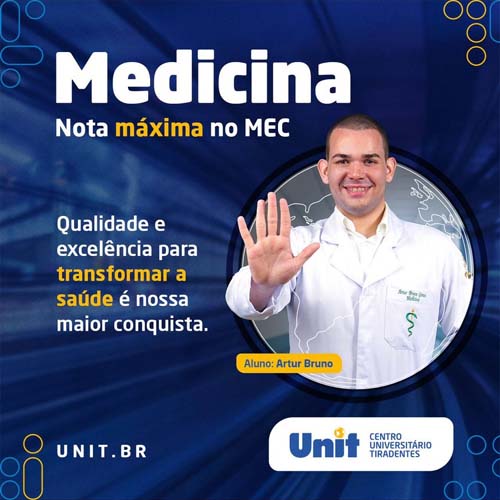 Curso de Medicina da Unit Alagoas é nota 5 no MEC