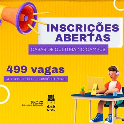 Ufal oferta 499 vagas nos cursos presenciais de línguas do Casas de Cultura