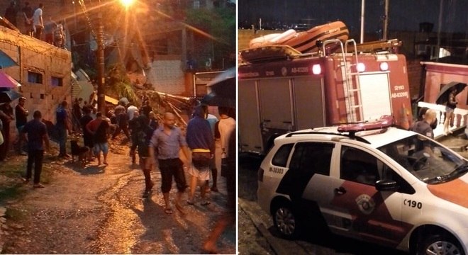 Desmoronamento em Mauá (SP) deixa duas crianças soterradas