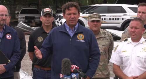 ‘Não foi o pior dos cenários', diz Ron DeSantis, governador da Flórida, após passagem do furacão Milton