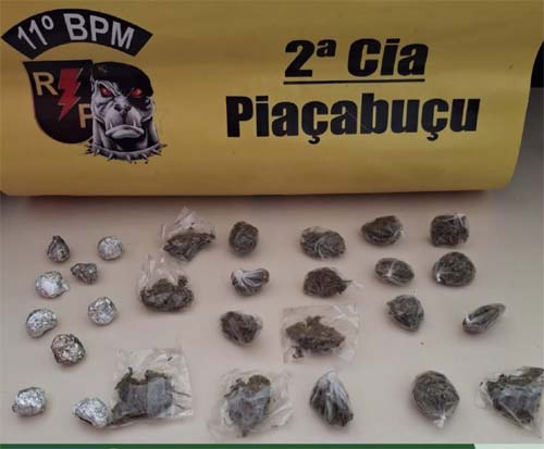 Jovem é detido por posse de drogas durante abordagem na rodovia AL-101 Sul em Piaçabuçu