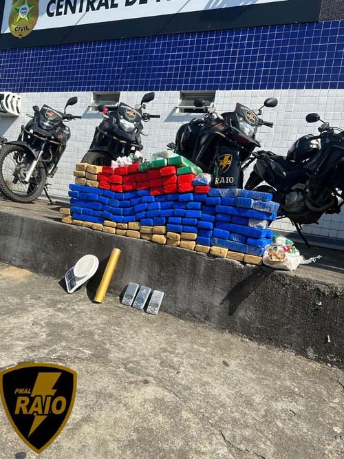 Em cinco dias, PM apreende 110 kg de entorpecentes e 17 armas de fogo