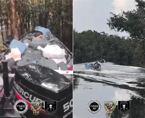 Operação policial no Amazonas intercepta carga de drogas avaliada em R$ 18 milhões