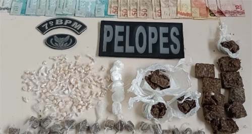 Em ação de combate ao tráfico, PMs prendem trio com droga no Sertão