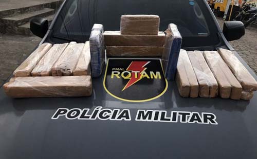 Batalhão de Rotam apreende mais de 26 kg de maconha na rodoviária de Maceió
