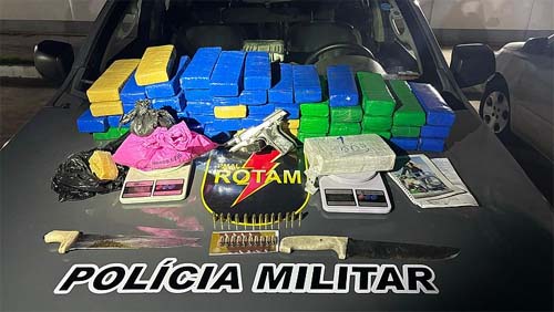 Preso “Armário do PCC” com mais de 33 kg de drogas e três armas em Cruz das Almas