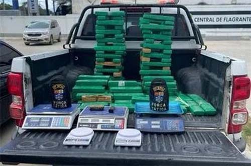 Polícia Militar apreende 100 quilos de drogas durante ação na Praia do Francês