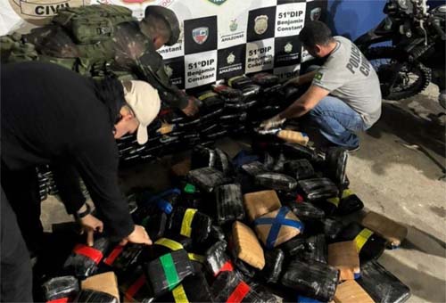 Exército e PM apreendem 226 kg de drogas avaliadas em R$ 4,5 milhões no interior do Amazonas
