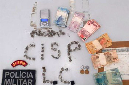 Indivíduo é preso por tráfico de drogas, em Lagoa da Canoa