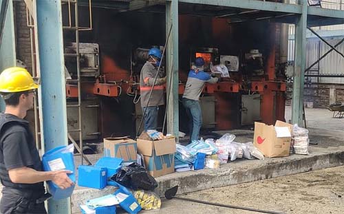 Cerca de 208kg de drogas apreendidas em operações são incinerados em usina