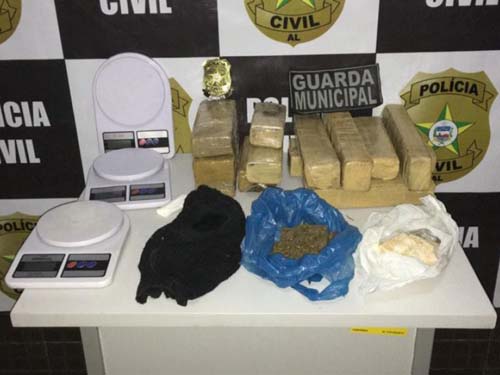 Polícia Civil apreende grande quantidade de drogas em Teotônio Vilela