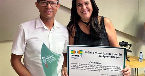 Educação De Branquinha Recebe Prêmio De Gestão Da Aprendizagem Pelo Crescimento Do IDEB