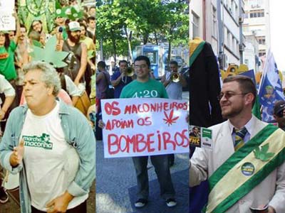 Candidatos carregam a bandeira da maconha em busca dos votos