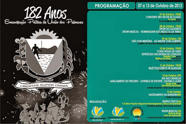 Programação da Semana da Emancipação politica de União