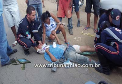 Rapaz sofre fratura exposta ao cair de bicicleta no acesso viário a União