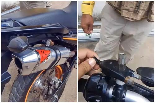  SMTT de São Miguel dos Campos flagra motocicleta com equipamento que produz estampido de arma de fogo
