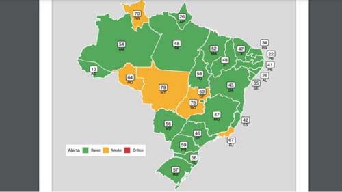 Covid: pela 1ª vez desde outubro, Brasil não tem nenhum Estado em nível crítico de ocupação de leitos