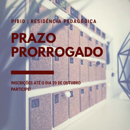 UFAL - PIbid e Residência Pedagógica têm inscrições prorrogadas até dia 20