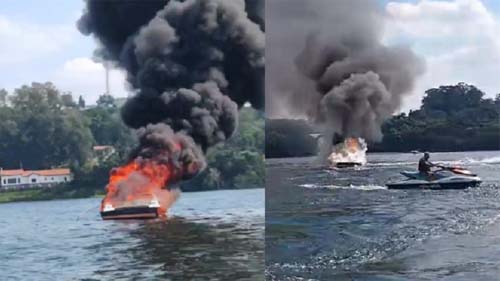 Lancha explode durante teste com família na Represa de Guarapiranga, em São Paulo