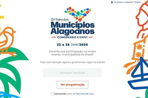 Inscrições abertas para o principal evento municipal de Alagoas em 2026