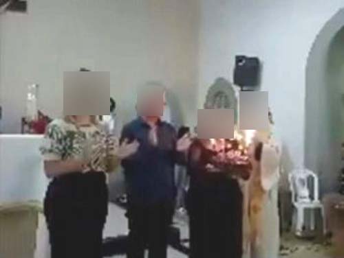 Prefeito de Ibategura ignora isolamento e reúne familiares e convidados em missa para celebrar seu aniversário