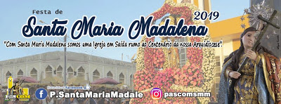 Programação Oficial da Festa da Festa de Santa Maria Madalena 2019