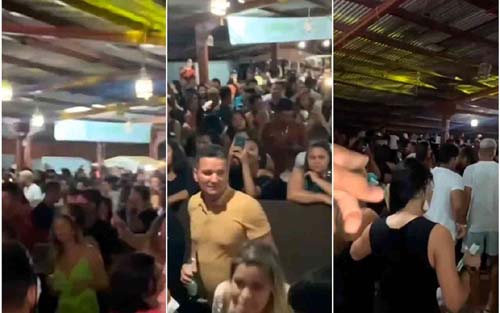 Imagens mostram aglomeração em festa privada em União dos Palmares