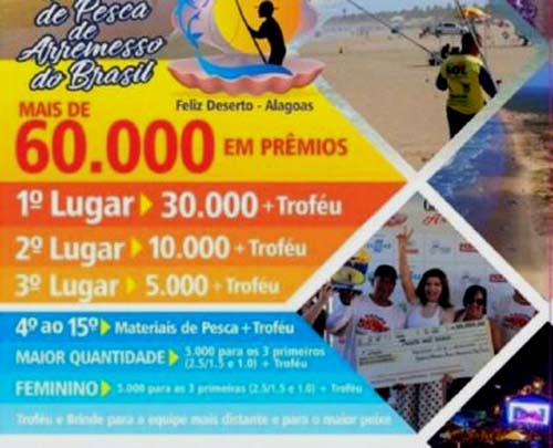 Confira aqui a programação da Gincana de Pesca de Arremesso em Feliz Deserto