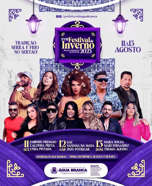 Água Branca se prepara para mais uma edição do Festival de Inverno em agosto