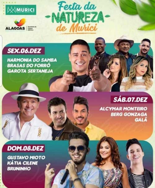 Festival da Natureza começa sexta feira dia 06 e com participação de artistas de expressão nacional