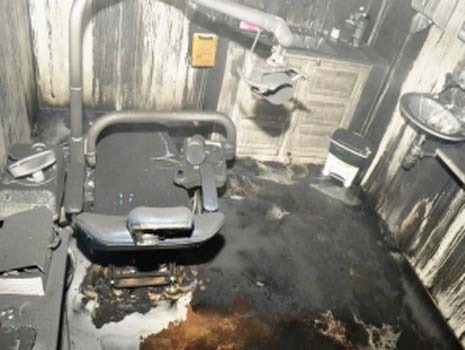 Fio de alta tensão provoca incêndio em Unidade Básica de Saúde