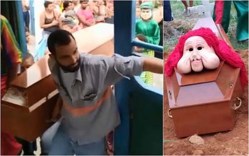 morto a tiros, 'Fofão' tem cortejo fúnebre em 'carreta furacão'