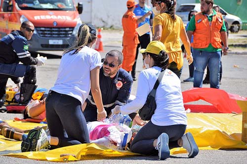 Simulado reúne mais de 200 profissionais durante capacitação de incidentes com múltiplas vítimas