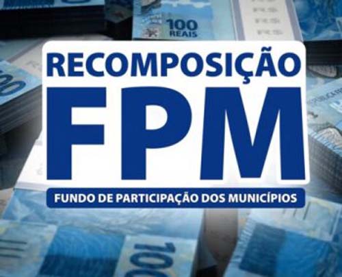 Auxílio financeiro para recompor perdas do FPM de agosto foi depositado hoje