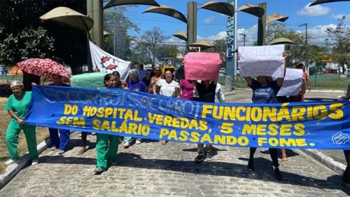 Profissionais do Hospital Veredas Manifestam Insatisfação com Salários em Atraso