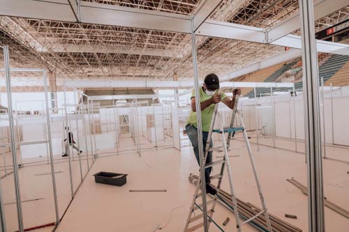 Hospital de campanha no Ginásio do Sesi começa a funcionar na próxima semana