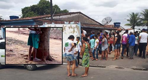 Vídeo: agricultor suspeito de estuprar menina de três anos é espancado e amarrado em árvore em Taquarana