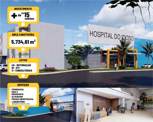 Atendimento especializado: Hospital do Idoso contará com 56 leitos e investi