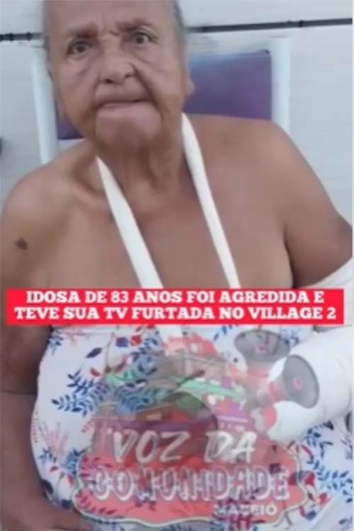 Idosa de 83 anos é agredida e tem televisão furtada dentro de casa em Maceió