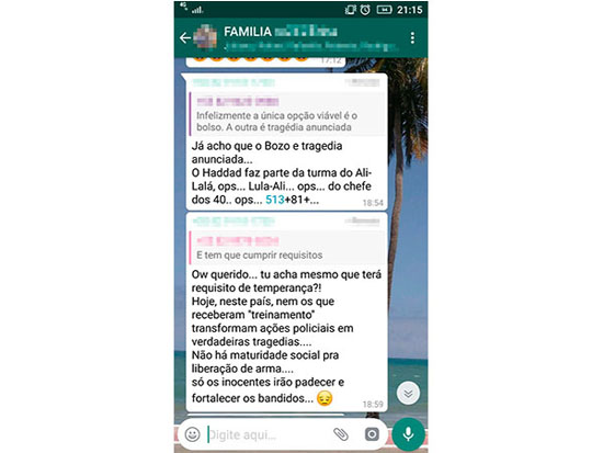 Campanha eleitoral transforma grupos de famílias e amigos em verdadeiros ringues