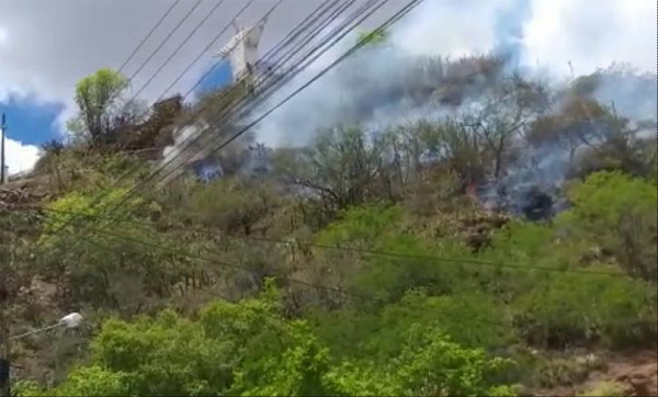 Incêndio atinge o Cristo Redentor do município alagoano Pão de Açúcar