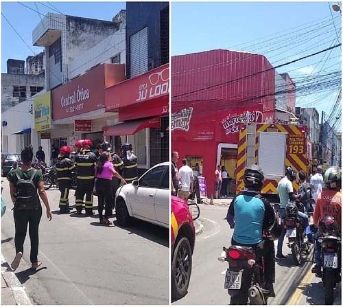 Incêndio atinge ótica, mobiliza bombeiros e assusta população no Centro de Maceió