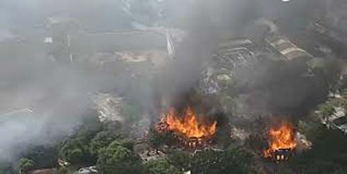 Incêndio atinge cidade cenográfica da novela Dona de Mim, da Globo