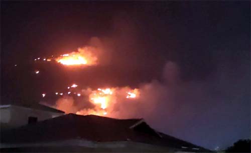 Incêndio atinge área de mata em Campo Grande, na Zona Oeste do Rio