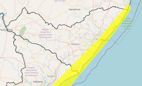 Inmet mantém alerta de chuvas intensas para Maceió e mais 24 municípios de AL